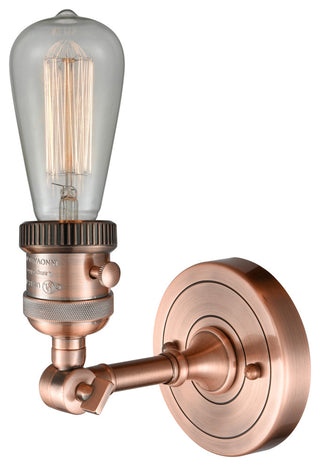 Bare Bulb Sconce With Switch, Antique Copper, No Backplate