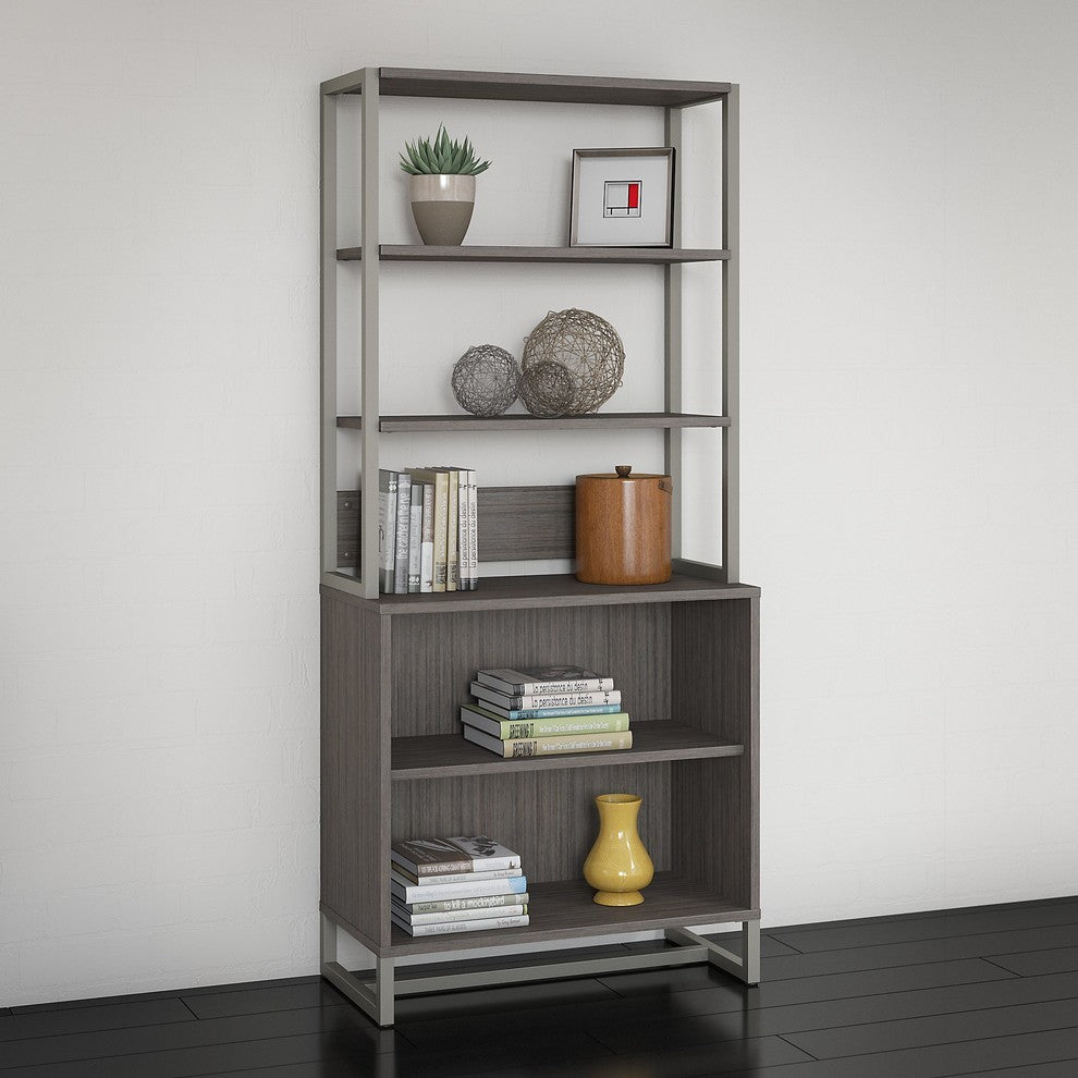 Office by kathy ireland Method Bookcase With Hutch, Cocoa