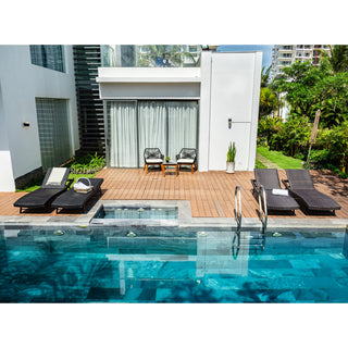 Twin Faro Chaise Lounge - Dark Brown