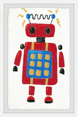 "Electric Robot" Framed Painting Print, 16"x24"