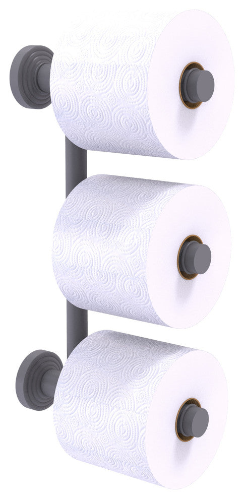 Waverly Place 3 Roll Reserve Roll Toilet Paper Holder, Matte Gray