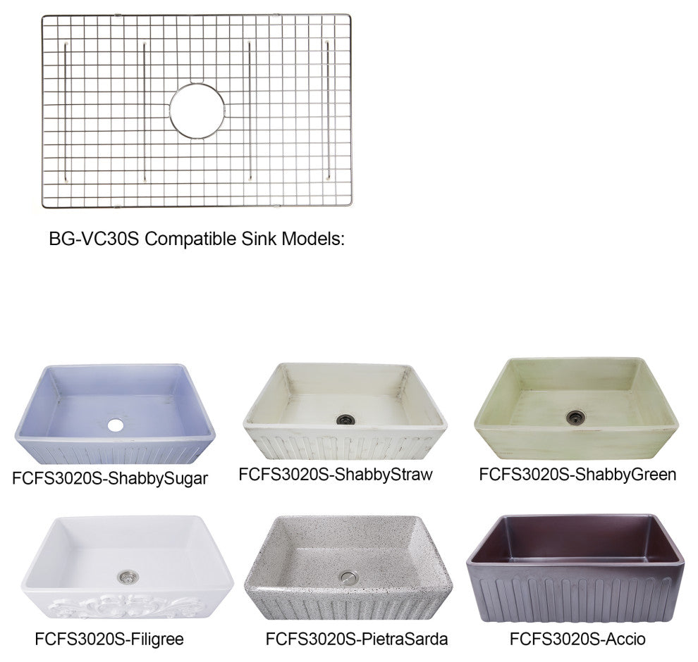 Nantucket Sinks Farmhouse Fireclay Sink, Pietra Sarda Finish, 30"