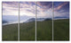 Mountain Plateau at Evening, Landscape Canvas Art Print, 48"x28", 4 Panels
