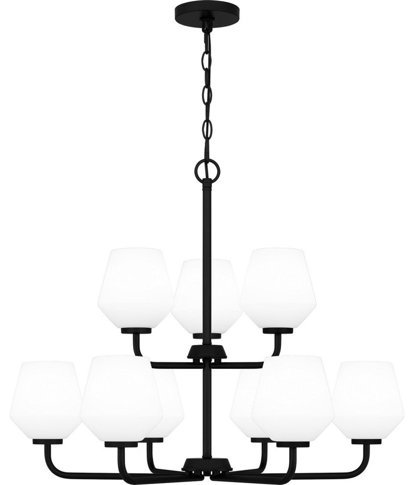 Nielson 9-Light Chandelier, Matte Black
