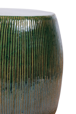 Sunburst Ceramic Glazed Patio Stool