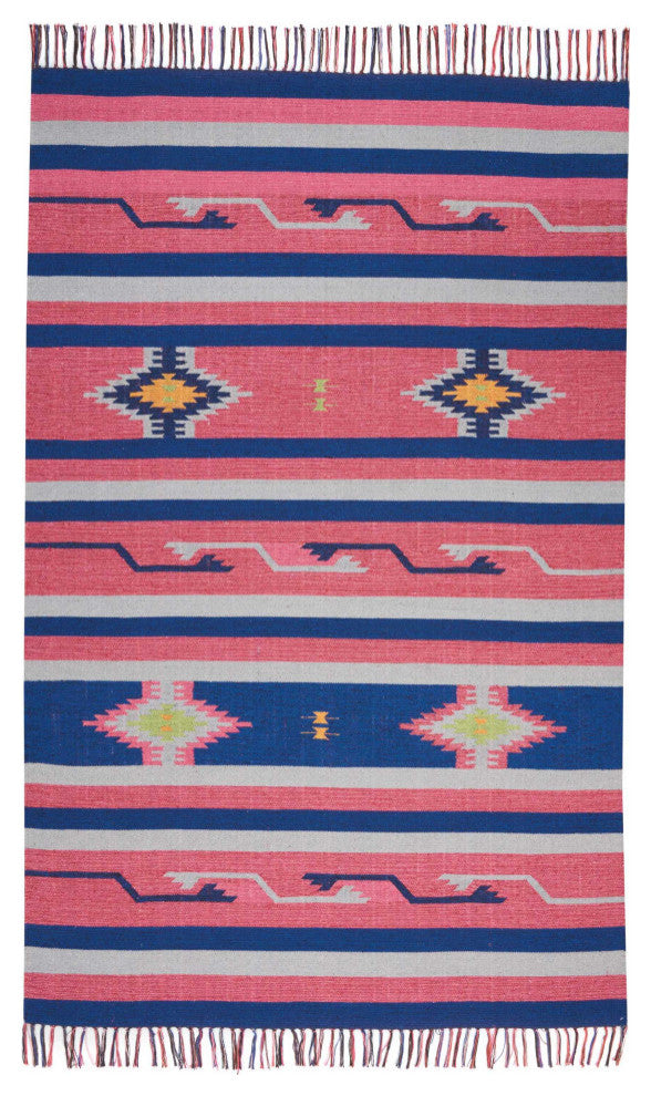 Nourison Baja Pink/Blue Area Rug, 3'6"x5'6"
