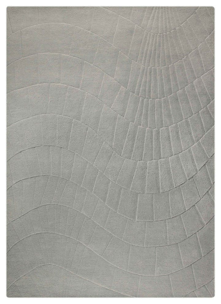 Hand Tufted Grey Wool Area Rug