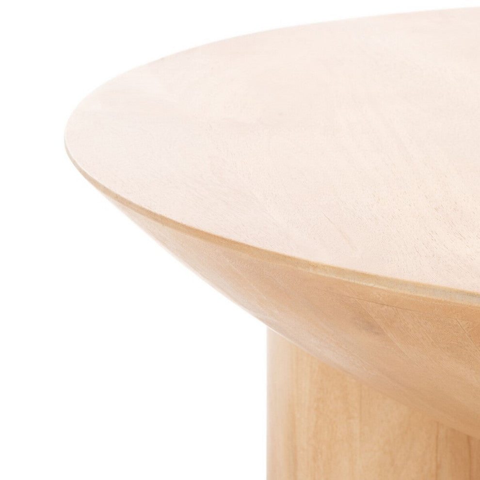 Safavieh Couture Calhoun Round Wood Coffee Table, Natural