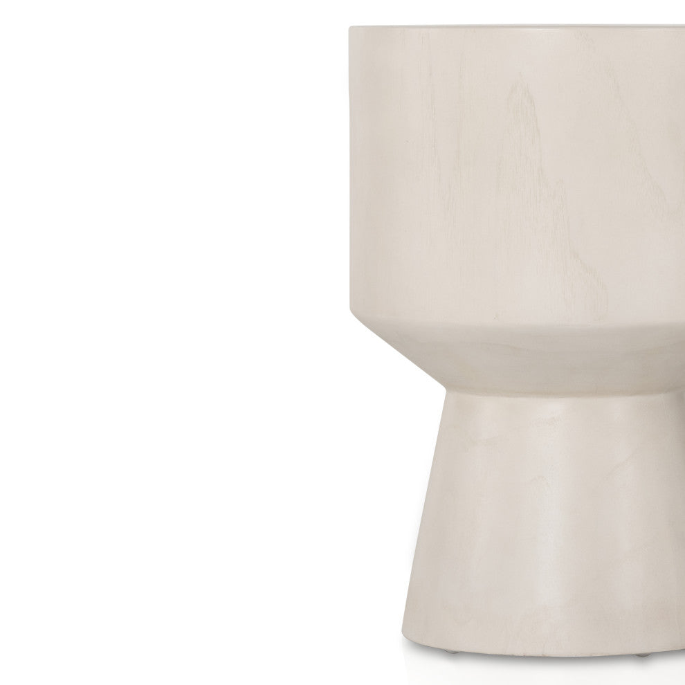 Jovie Outdoor End Table-Ivory Teak