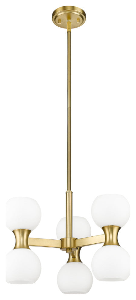 Z-LITE 6-Light Chandelier, Modern Gold