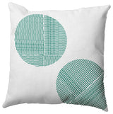 Circles Polyester Indoor Pillow, Kelly Green, 16"x16"
