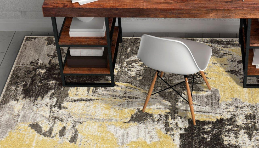Skyline Grey Watercolors 7'10"X 10'10" Rug