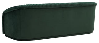 TOV Furniture Yara Pleated Forest Green Velvet Sofa