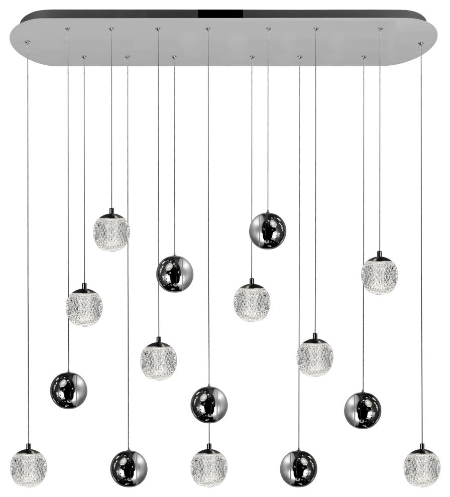 CWI Lighting 1679P40-9-601-RC Siena 9 Light Chrome Chandelier