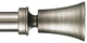 Tama Non-Telescoping Curtain Rod, Antique Silver, 96''