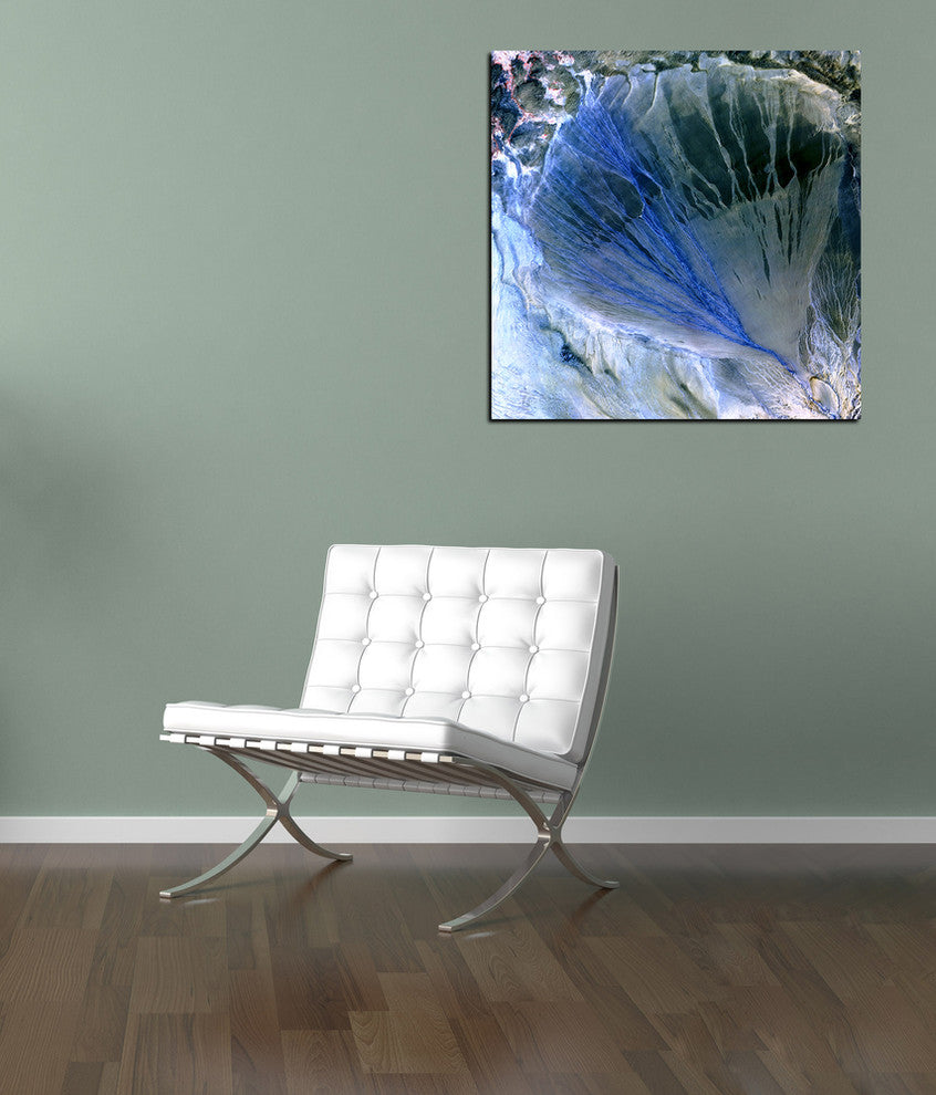 Epic Graffiti "Earth As Art: Alluvial Fan" Giclee Canvas Wall Art, 18"x18"