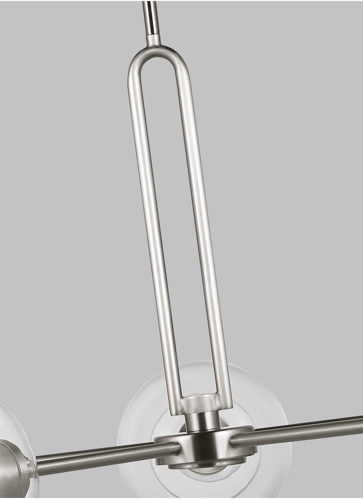 Codyn Five Light Large Chandelier, Brushed Nickel