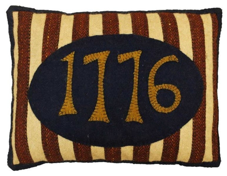 Homespice Decor 1776 Handcrafted Applique Pillow 12" x 16"
