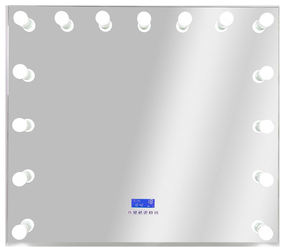 Hollywood USB Touchscreen Light Up Mirror, Silver Stand