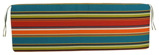 63"X19" Patterned Outdoor Spun Polyester Bench Cushion, Westport Teal