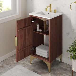 Daylight 18" Bathroom Vanity, White Walnut