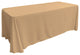LA Linen Rectangular  Polyester Poplin Tablecloth, Khaki, 90"x156"