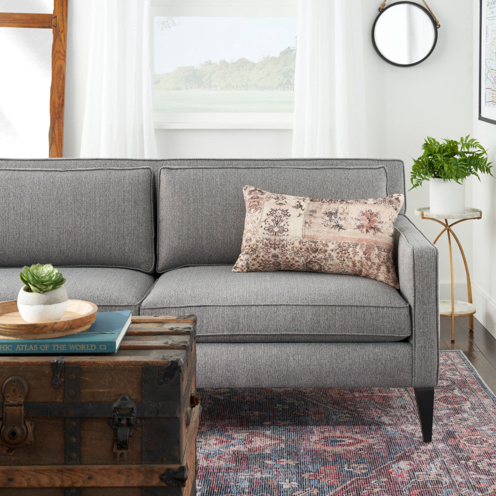 Nicole Curtis GT434 Throw Pillow, Grey/Multi, 14" X 24"