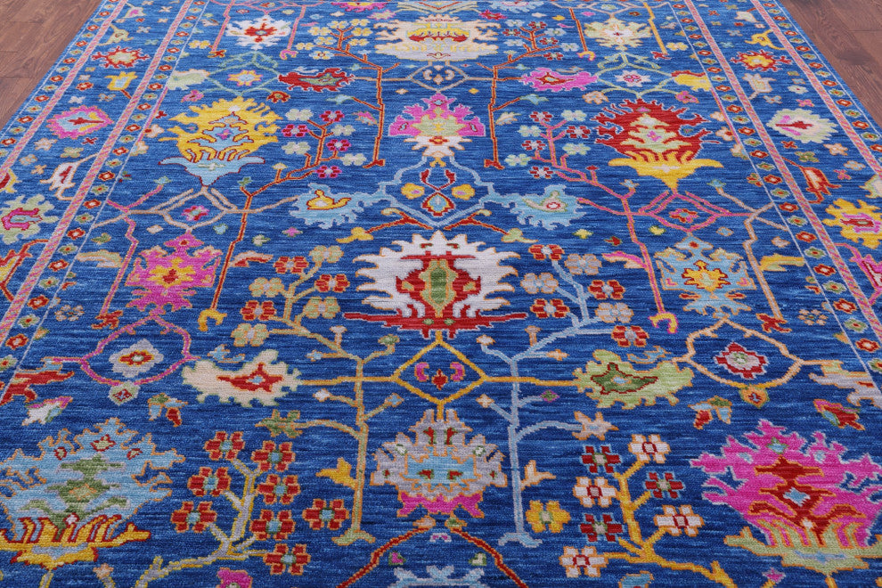 9' 0" X 12' 1" Turkish Oushak Hand Knotted Wool Rug - Q15695