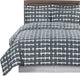 Norwich Cotton Silky Soft Duvet Cover Set, Gray and White, King/Cal King