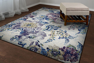 Couristan Easton Floral Chic Area Rug, Bone-Multi, 5'3"x7'6"