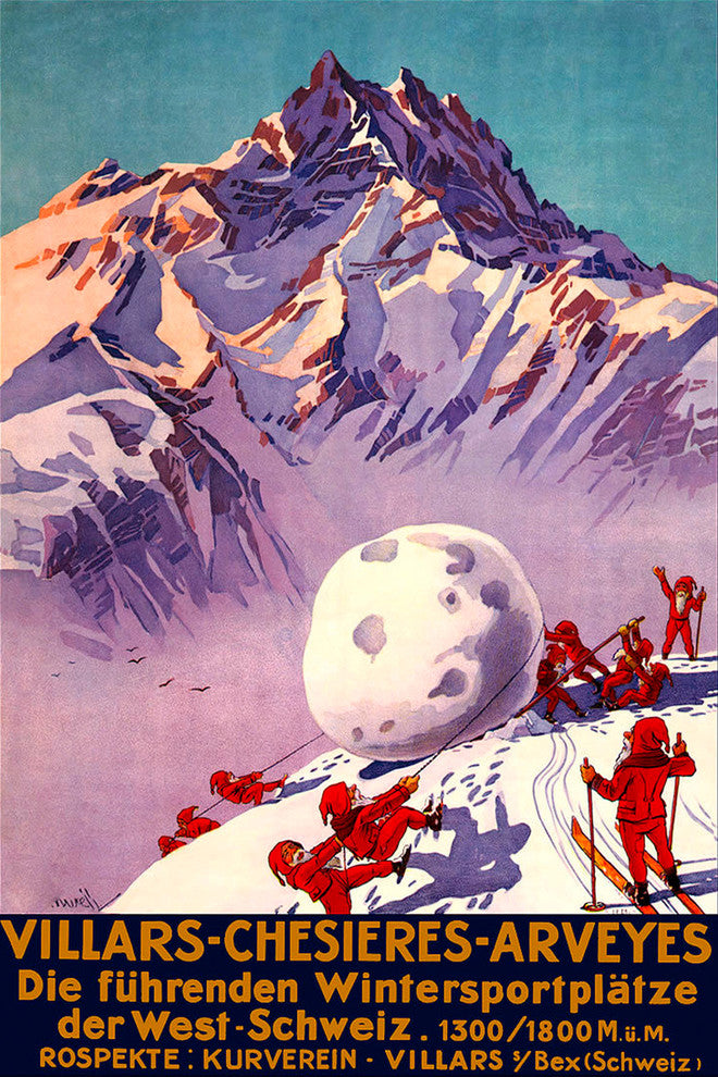 "Villars" Painting Print on Wrapped Canvas, 12"x18"