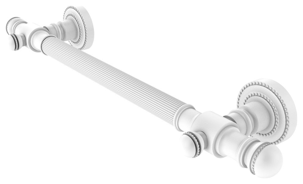 16" Grab Bar Reeded, Matte White