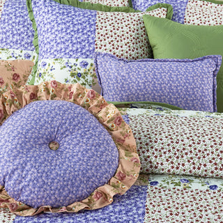 Patchwork Quilted 8-Piece Bed Spread Coverlet Set, Pink, Queen