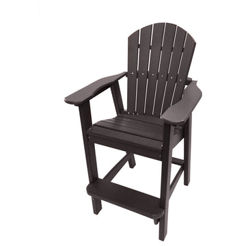 Phat Tommy Tall Adirondack Chair, All Weather Balcony Chair, Poly Furniture, Espresso
