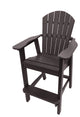 Phat Tommy Tall Adirondack Chair, All Weather Balcony Chair, Poly Furniture, Espresso