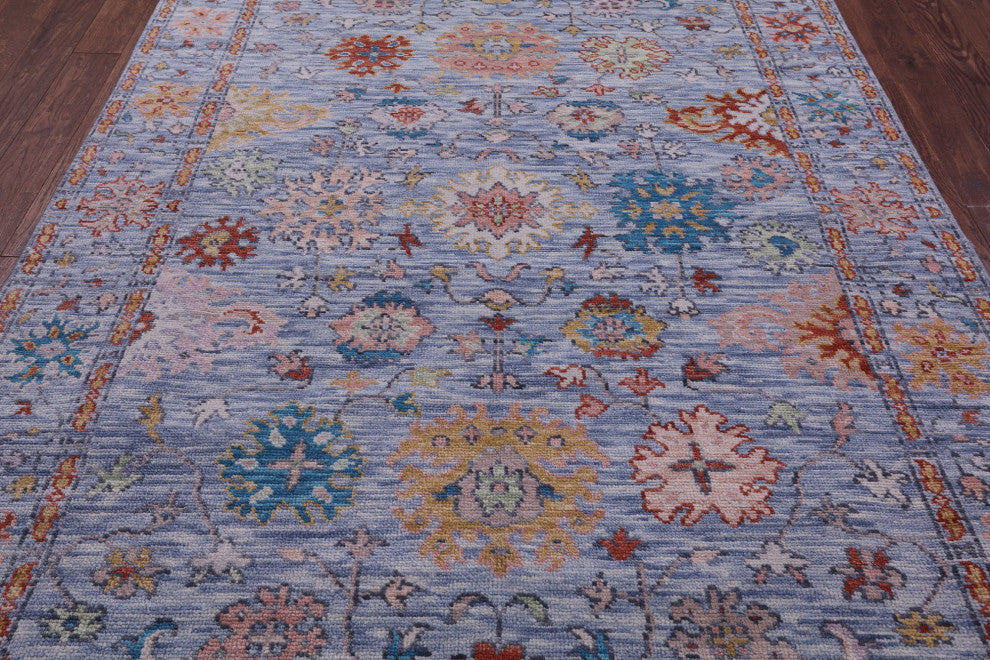 6' 5" X 9' 2" Turkish Oushak Hand-Knotted Wool Rug - Q14956