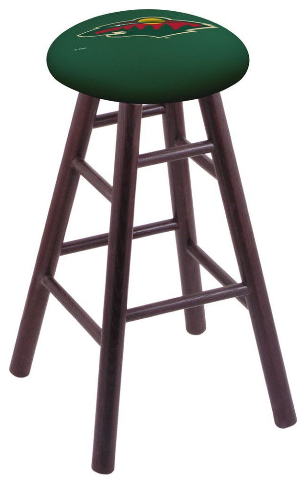 Holland RC Minnesota Wild 30" Swivel Oak Bar Stool - Dark Cherry