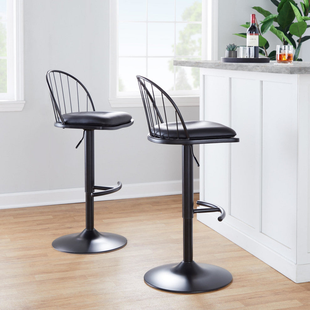 Riley Adjustable Barstool, Set of 2