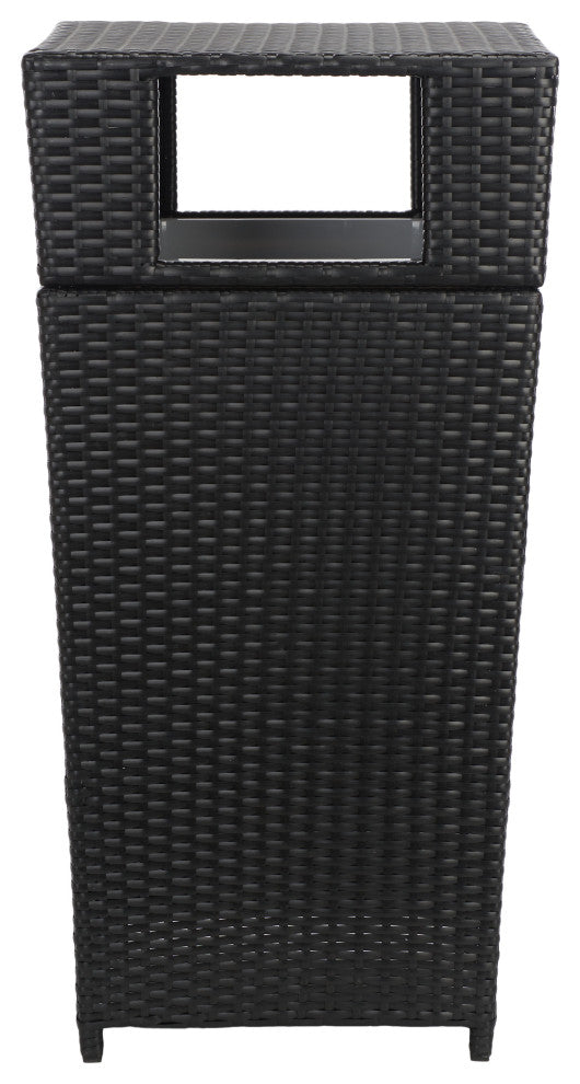 Safavieh Mazeli Outdoor Trash Bin Black
