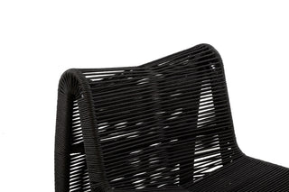 24" Lorenzo Rope Counter Stool, Set of 2, Black