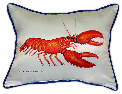 Pair of Betsy Drake Red Lobster Large Pillows