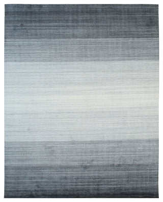 EORC Charcoal Handloomed Wool Rainbow Loom Rug, 5'x8'