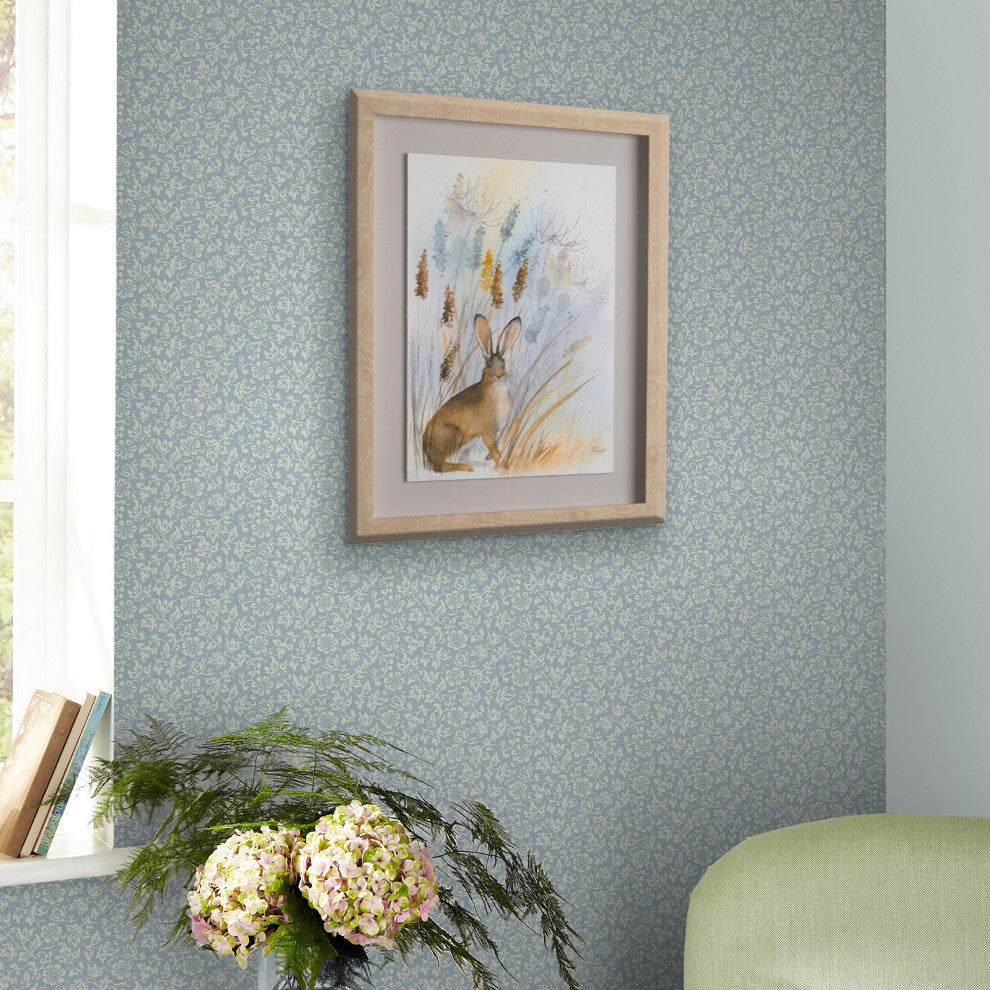 Laura Ashley Sweet Alyssum Wallpaper, Pale Seaspray Blue