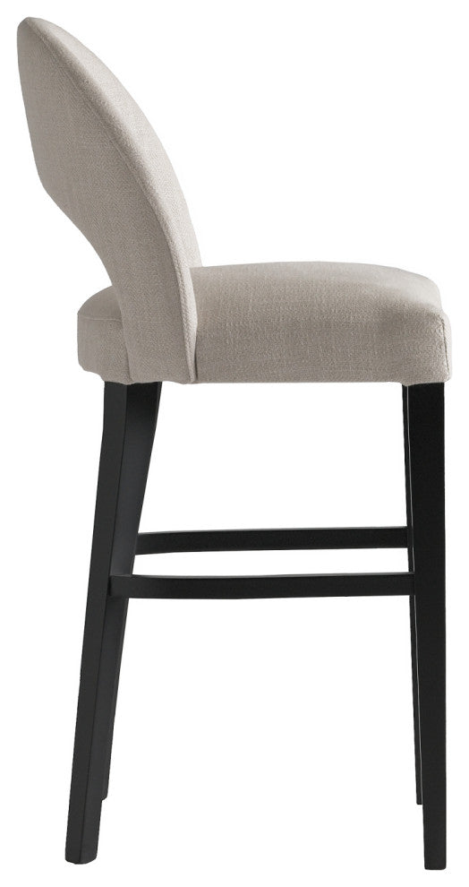 Cut-Out Back Modern Bar Stool | Andrew Martin Dune, White