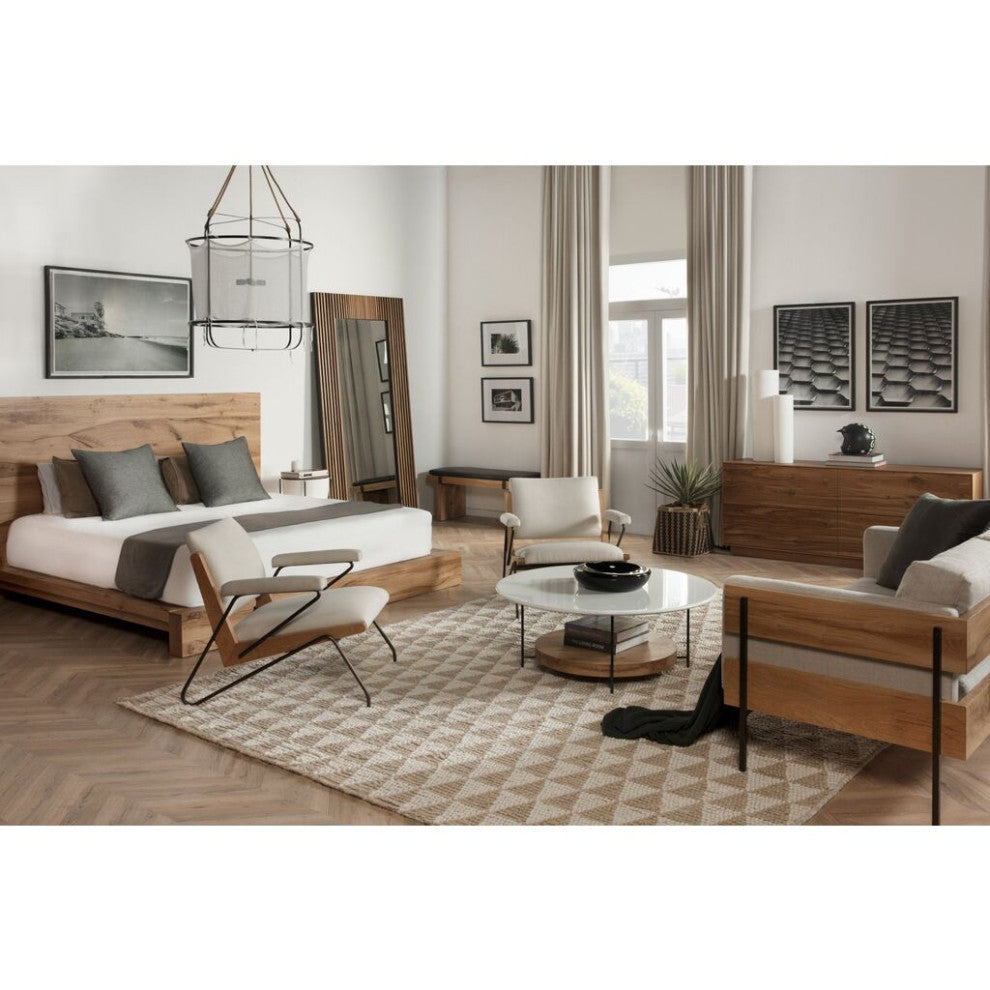 Sonder Living Olivia Coffee Table | 42" Dia. / White Lacquer