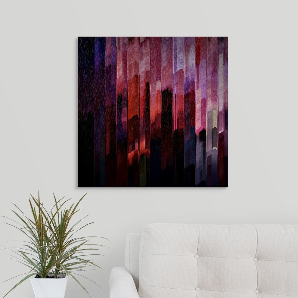"In Rain" Wrapped Canvas Art Print, 24"x24"x1.5"