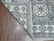Gray Pure Wool Handknotted Peshawar With Karajeh Design Oriental Rug,8'0"x10'0"