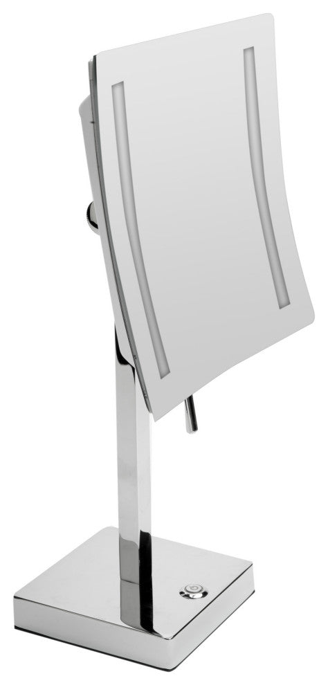 ALFI brand ABM8FLED-PC Polished Chrome Tabletop Square 8" Mirror with Light