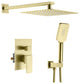 Cube Pressure 2-Function Shower System, Rough-In Valve, Brushed Gold
