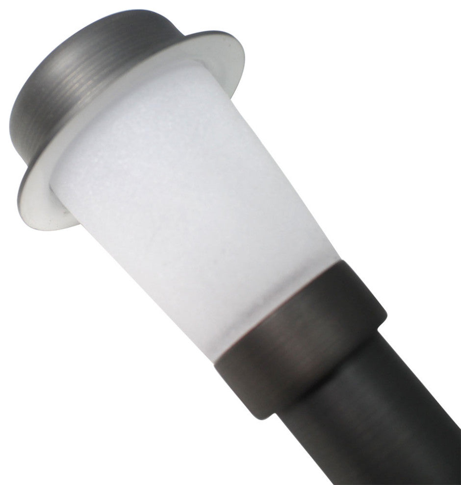 6 Piece Mini Bollard Outdoor LED Area Light Kit, Frosted Diffuser, Gun Metal